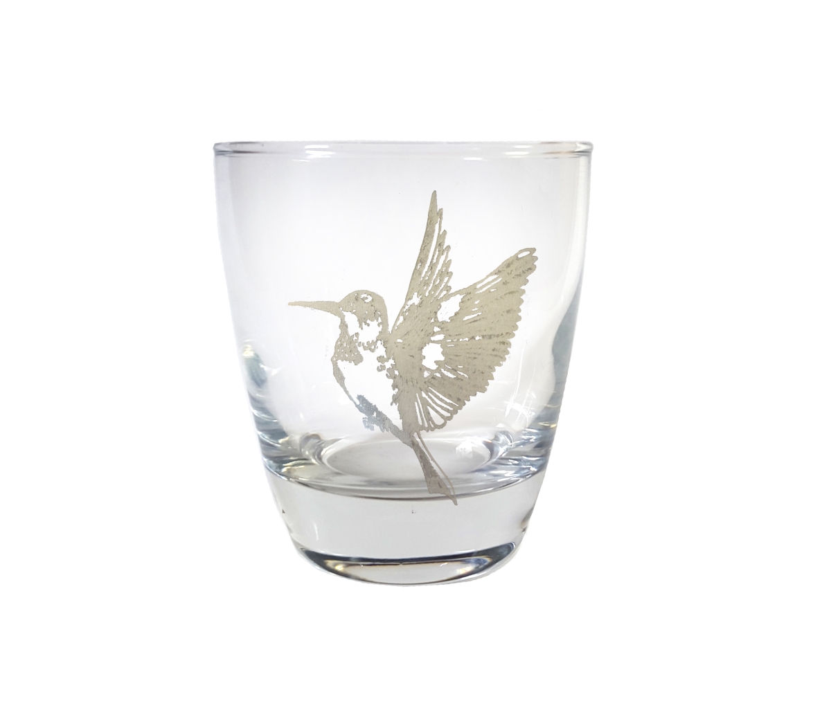 Picture of Lyoncraft LBHU01 10 oz Hummingbird Engraved Lowball Glass