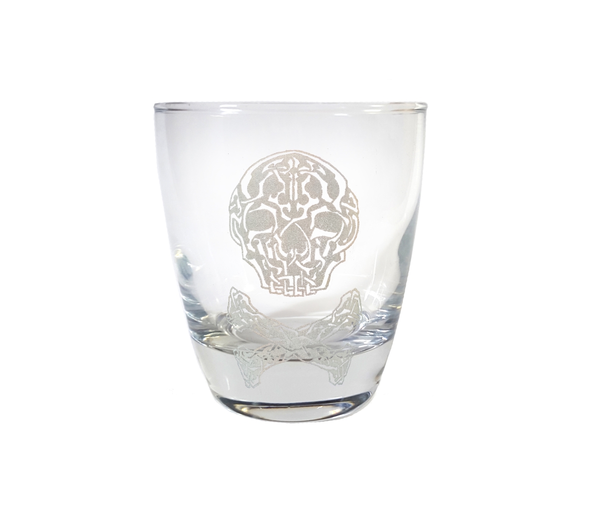 Picture of Lyoncraft LBJR01 10 oz Jolly Roger Engraved Lowball Glass