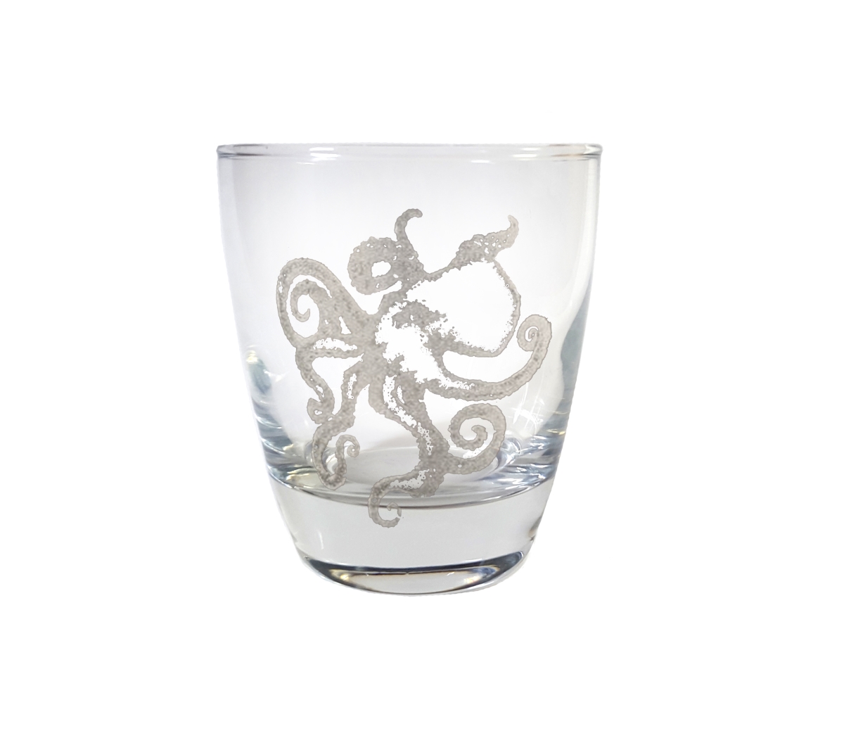 Picture of Lyoncraft LBOC01 10 oz Octopus Engraved Lowball Glass