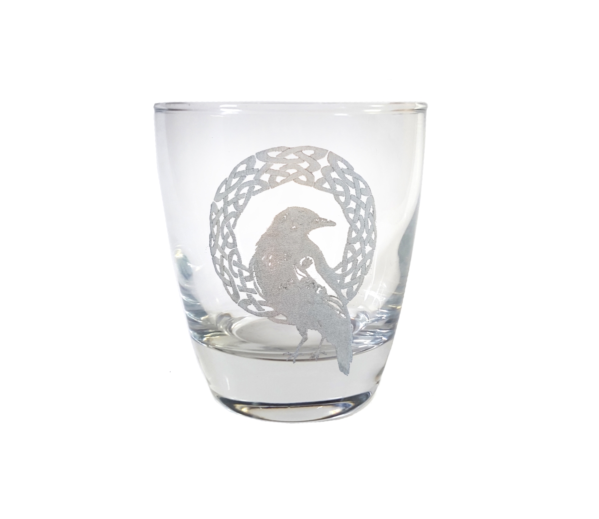 Picture of Lyoncraft LBRV01 10 oz Celtic Raven Engraved Lowball Glass