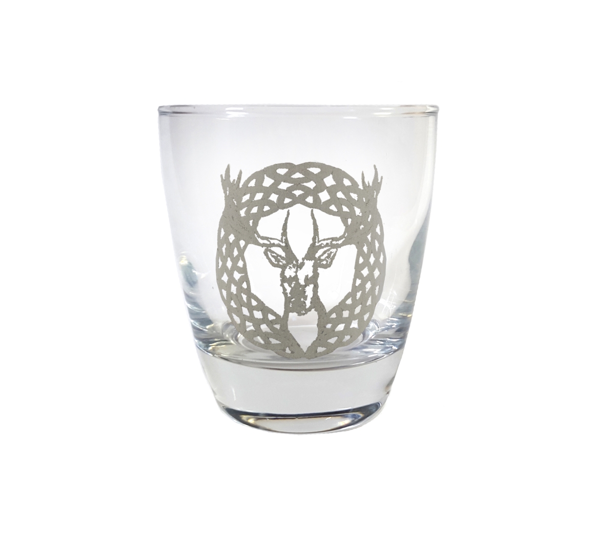 Picture of Lyoncraft LBSG01 10 oz Celtic Stag Engraved Lowball Glass