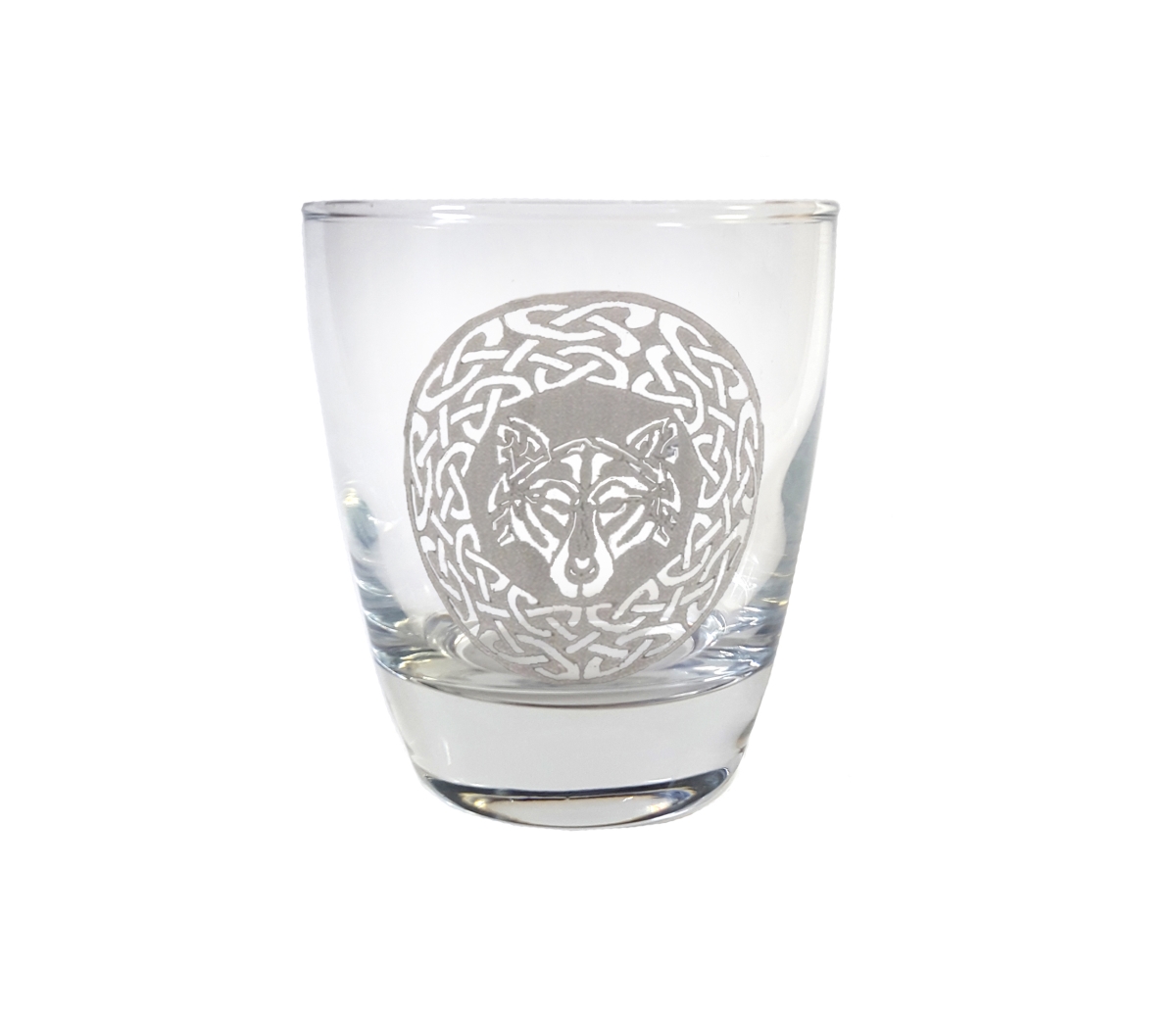 Picture of Lyoncraft LBWO02 10 oz Celtic Wolf Engraved Lowball Glass