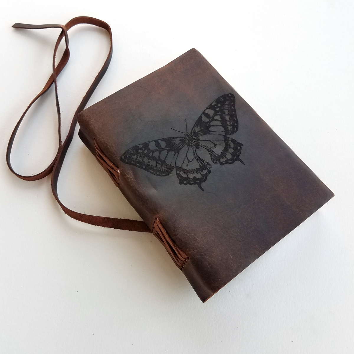 LJBF01 Butterfly Unlined Leather Journal Book