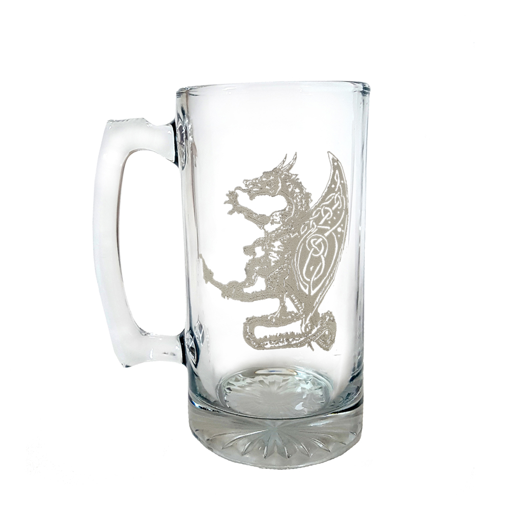 Picture of Lyoncraft LSJR01 26 oz Jolly Roger Engraved Stein Glass