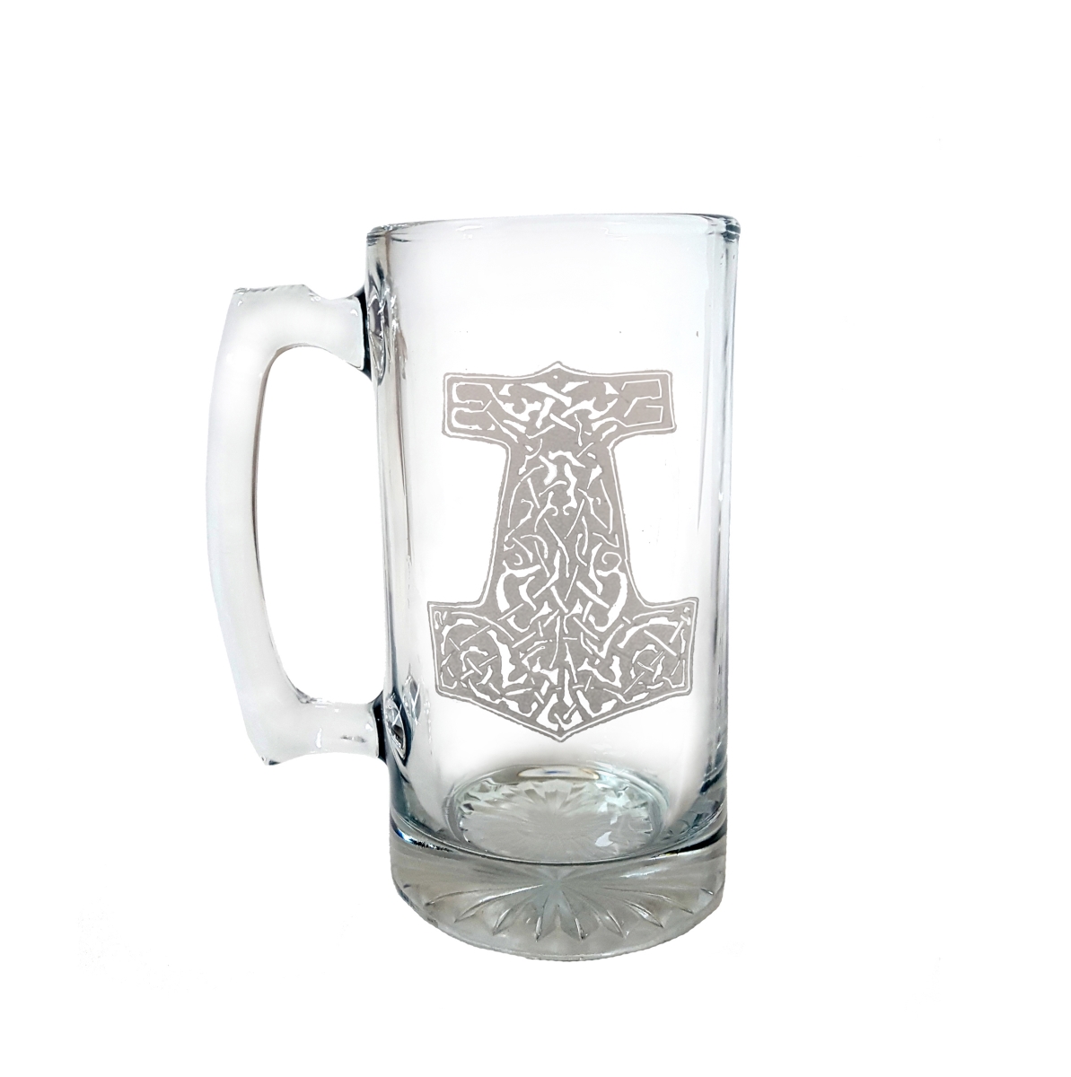 Picture of Lyoncraft LSMJ01 26 oz Mjolnir Thors Hammer Engraved Stein Glass