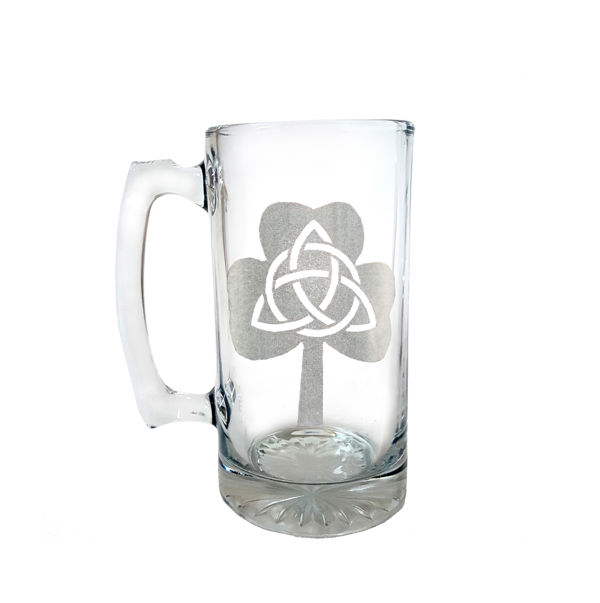 Picture of Lyoncraft LSTC01 26 oz Trinity Clover Engraved Stein Glass