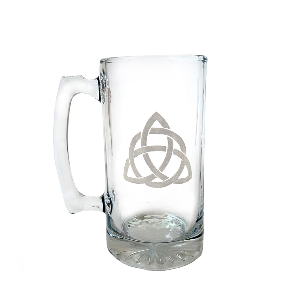 Picture of Lyoncraft LSTR01 26 oz Trinity Knot Engraved Stein Glass