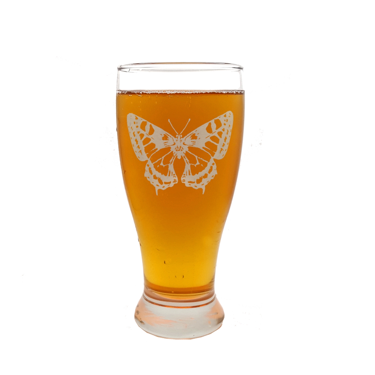 Picture of Lyoncraft PIBF01 19 oz Butterfly Engraved Pint Glass
