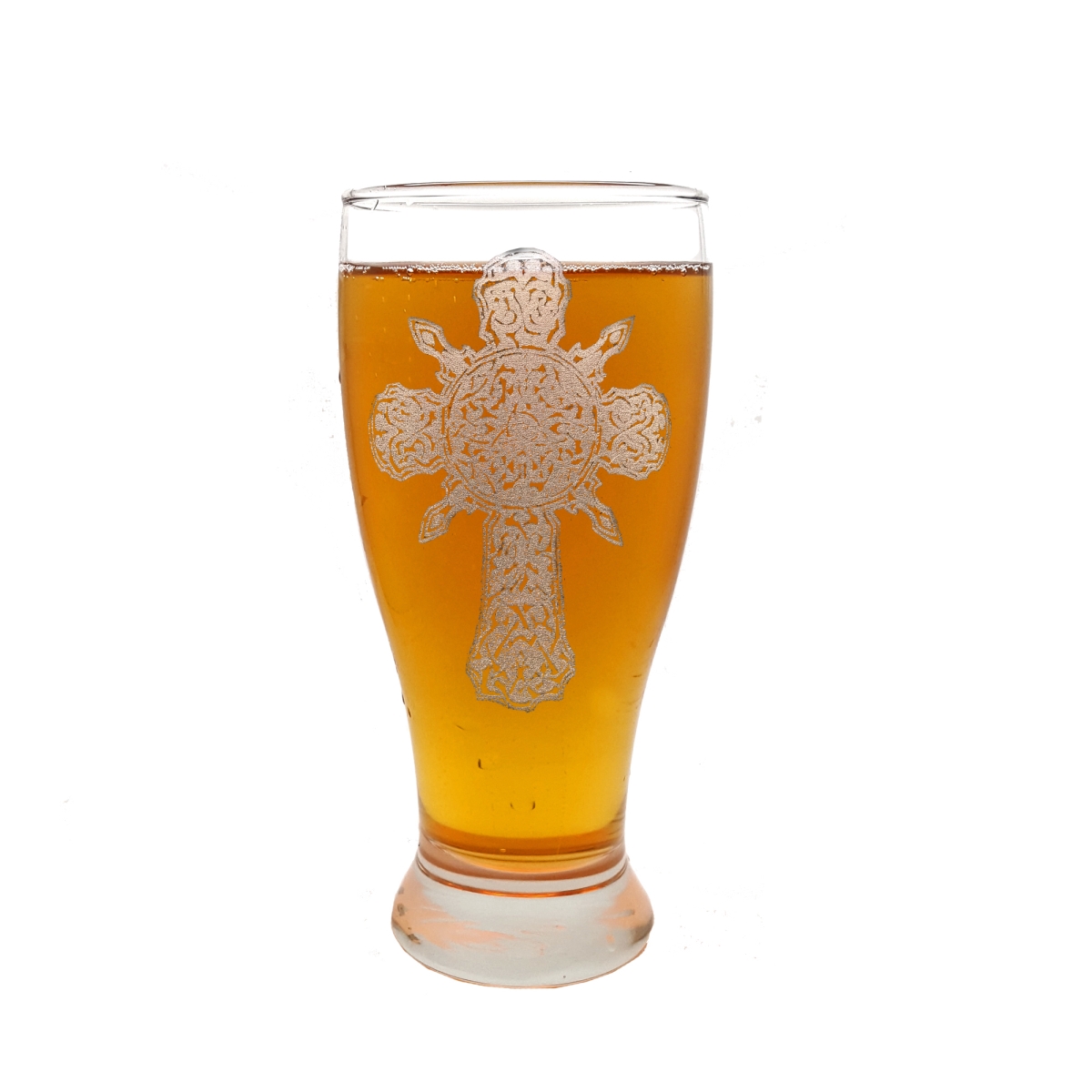 Picture of Lyoncraft PICR01 19 oz Ornate Celtic Cross Engraved Pint Glass