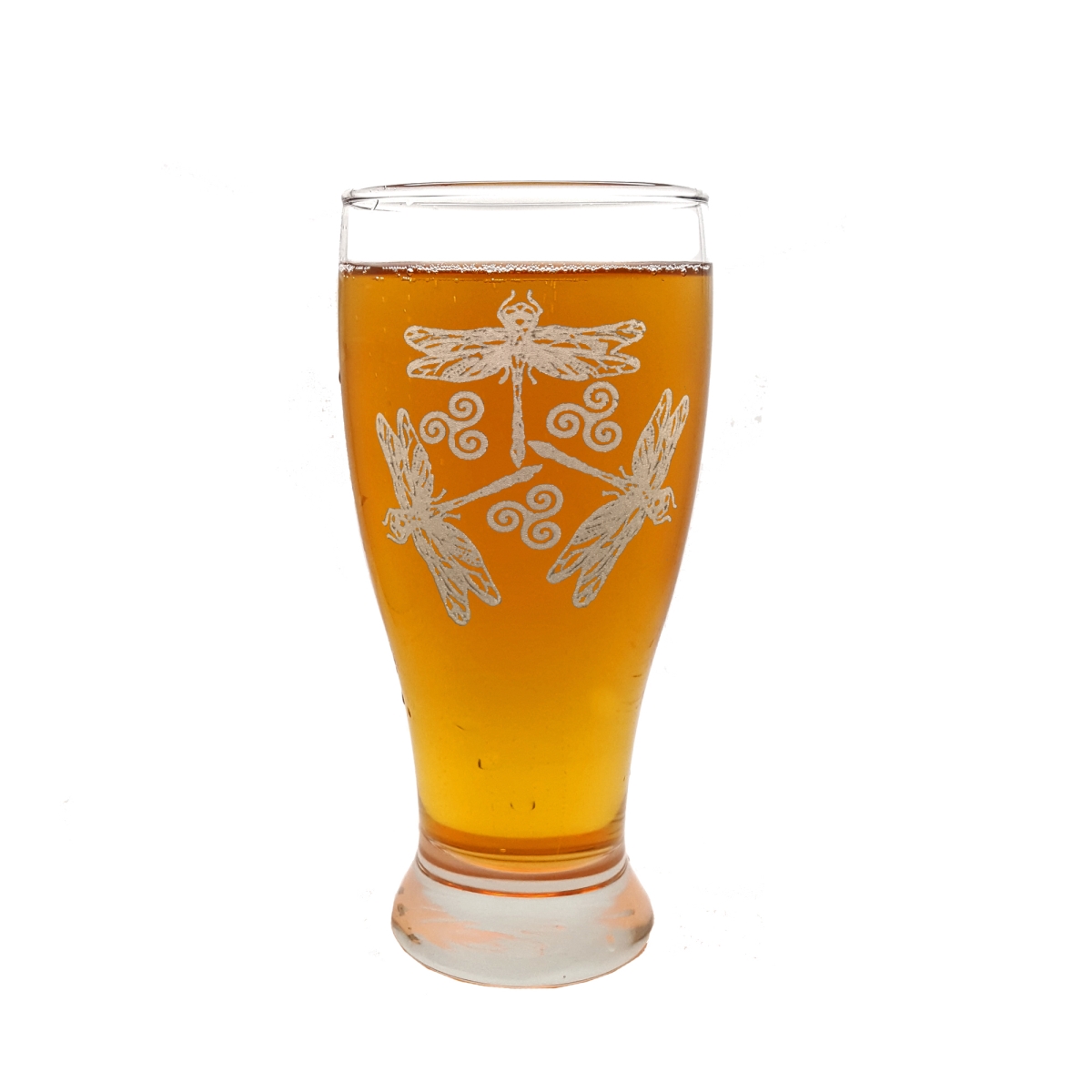 Picture of Lyoncraft PIDF02 19 oz Dragonfly Triskelion Engraved Pint Glass