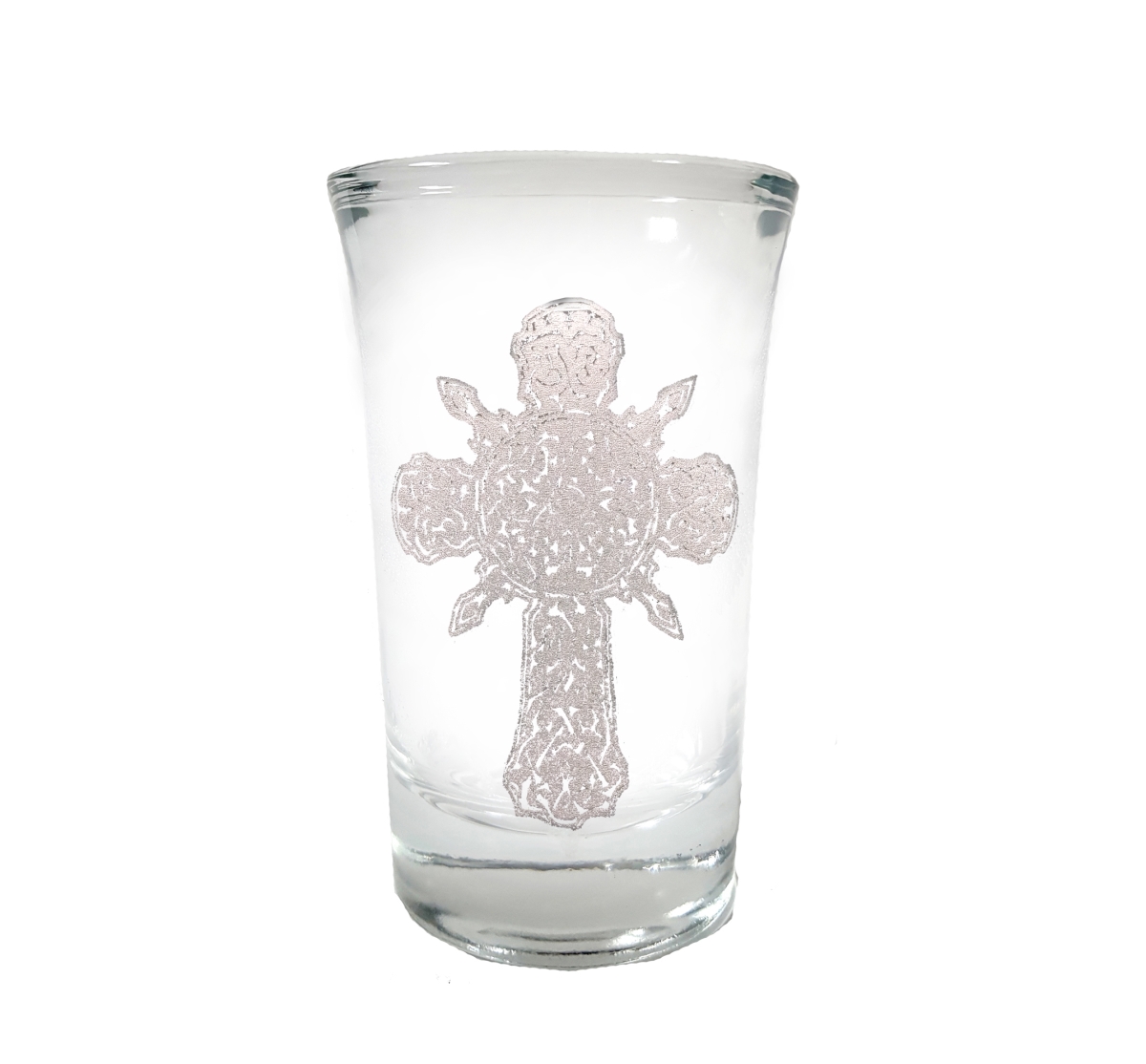 Picture of Lyoncraft SHCR01 1.5 oz Ornate Celtic Cross Engraved Shot Glass