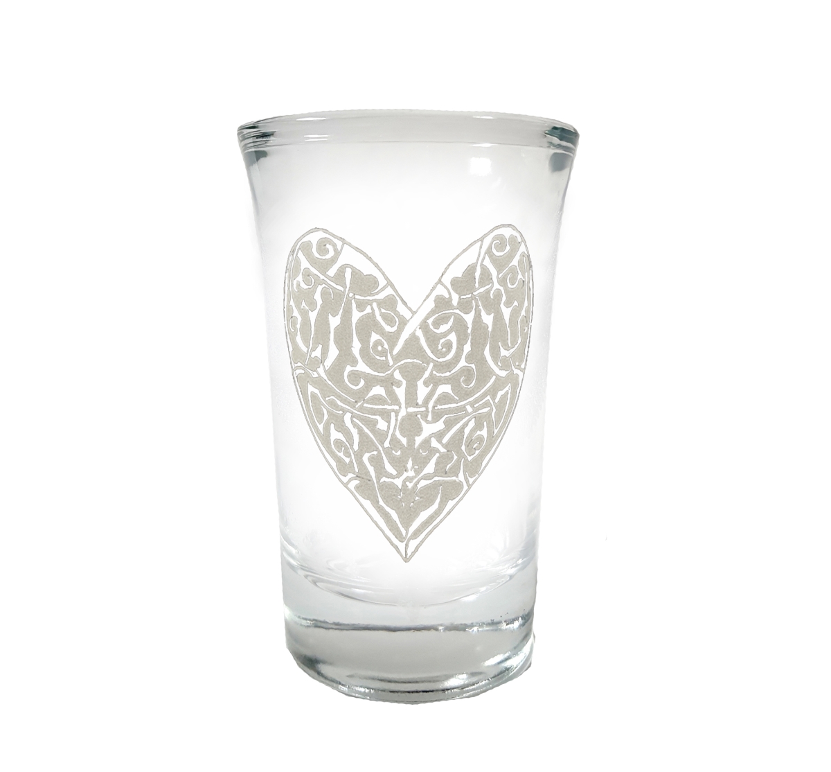 Picture of Lyoncraft SHHR01 1.5 oz Celtic Heart Engraved Shot Glass