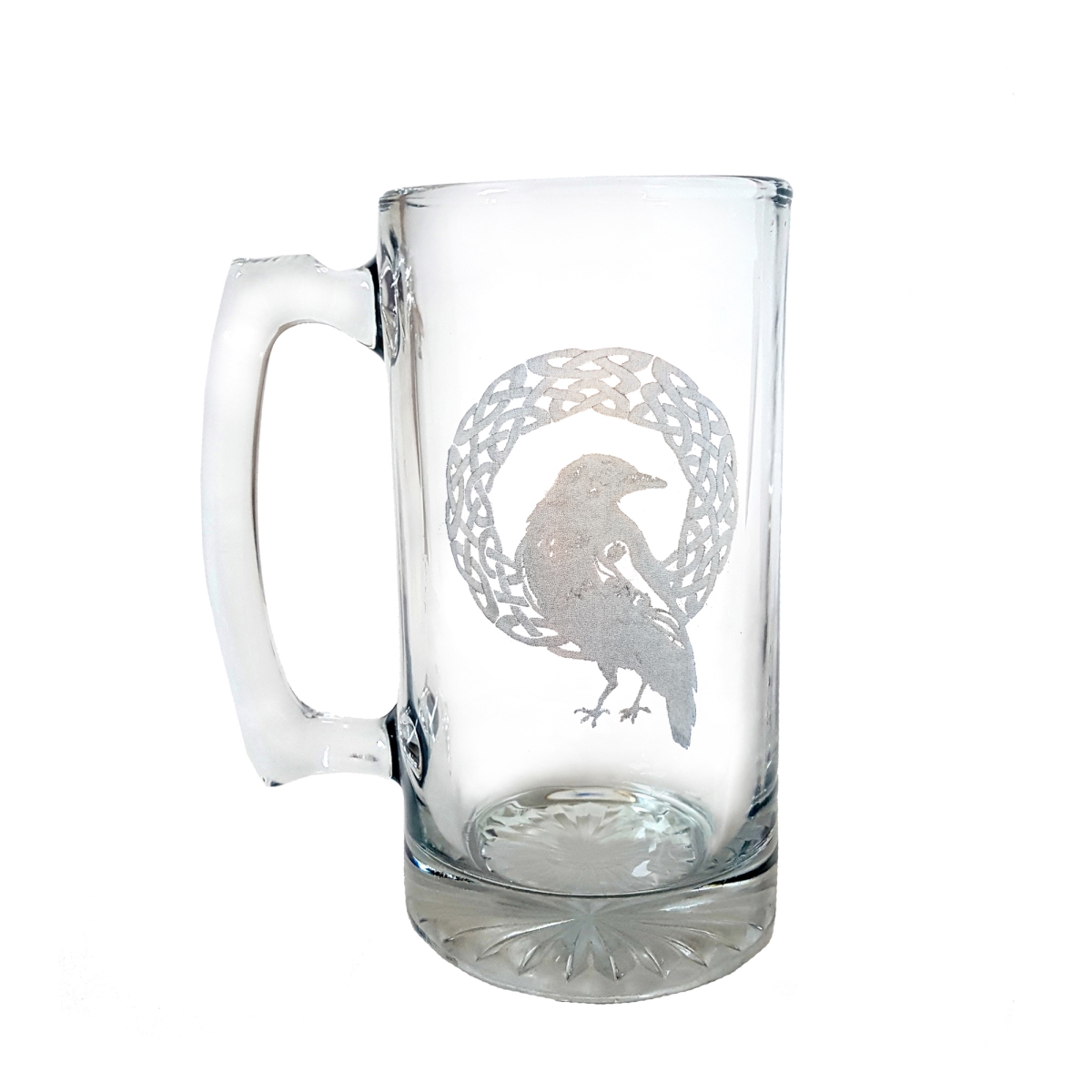 Picture of Lyoncraft SSRV01 16 oz Caltic Raven Engraved Stein Glass