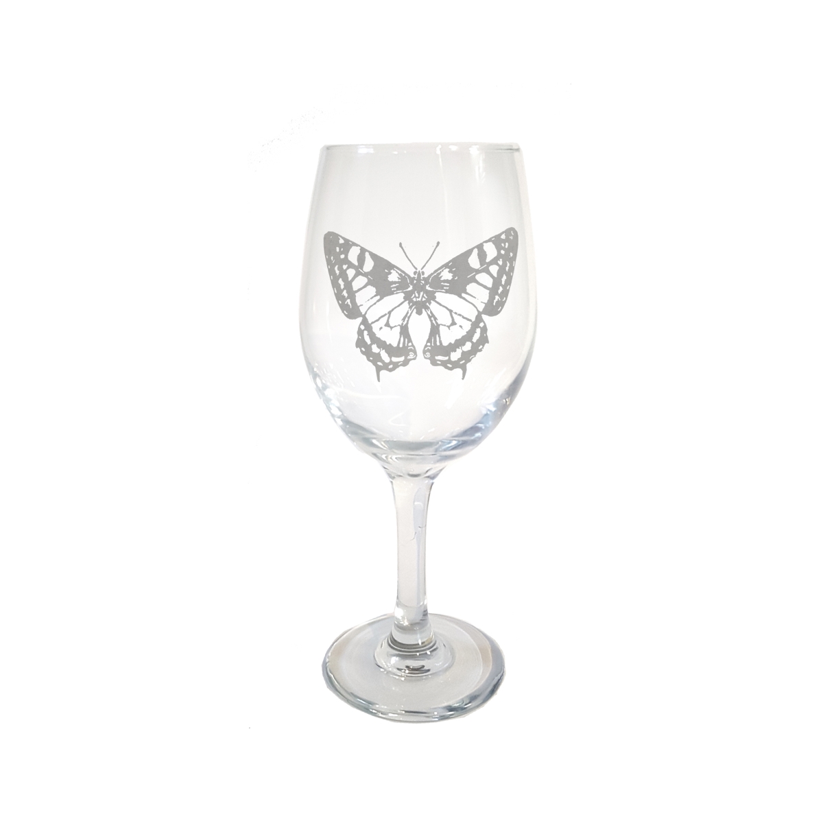 Picture of Lyoncraft WIBF01 18 oz Butterfly Engraved Wine Glass