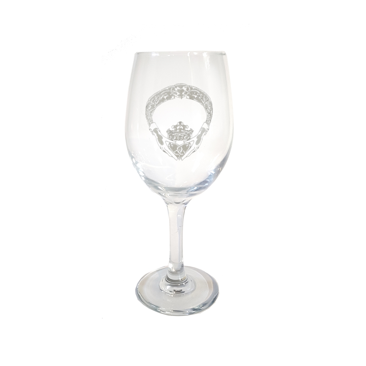 Picture of Lyoncraft WICG01 18 oz Irish Claddagh Engraved Wine Glass
