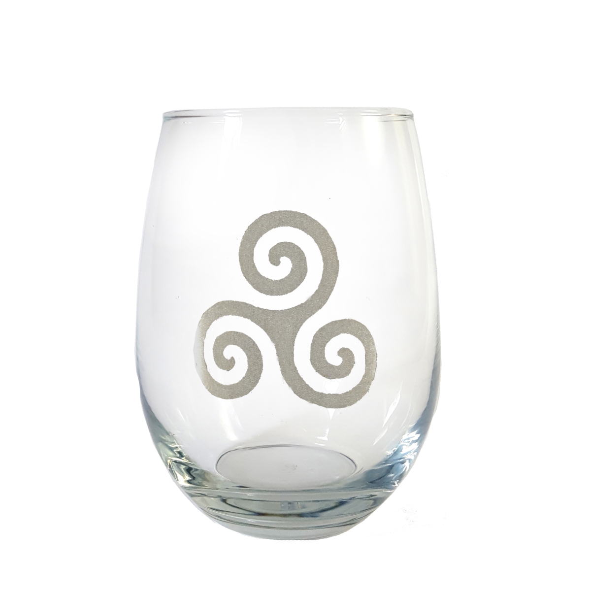 Picture of Lyoncraft WITK01 18 oz Triskelion Engraved Stemless Wine Glass
