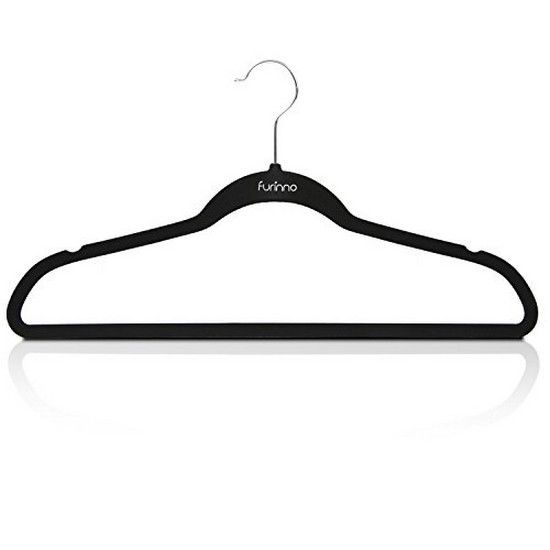 Picture of Furinno FC5171-30 Velvet Suit Hanger Pack of 30 - Black