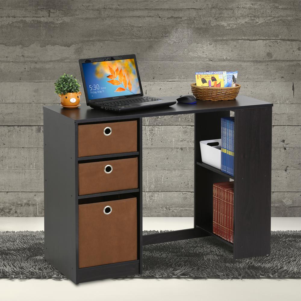 Picture of Furinno 15110EXBR Modern Computer Study Desk&#44; Espresso