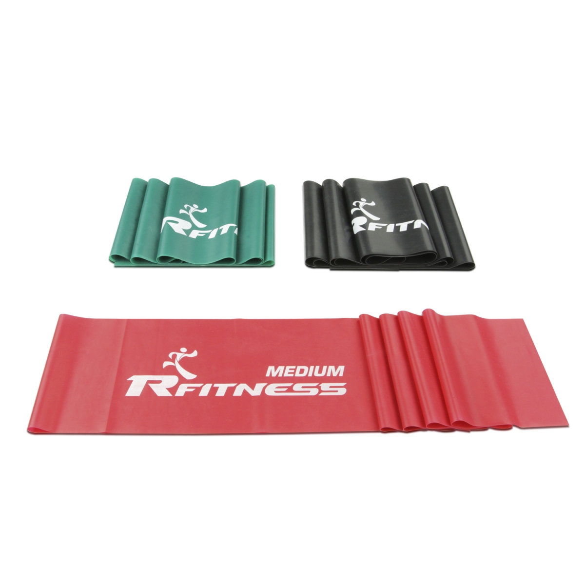 60 in. Rfitness Professional Flat Stretch Latex Exercise Band - 3 Piece