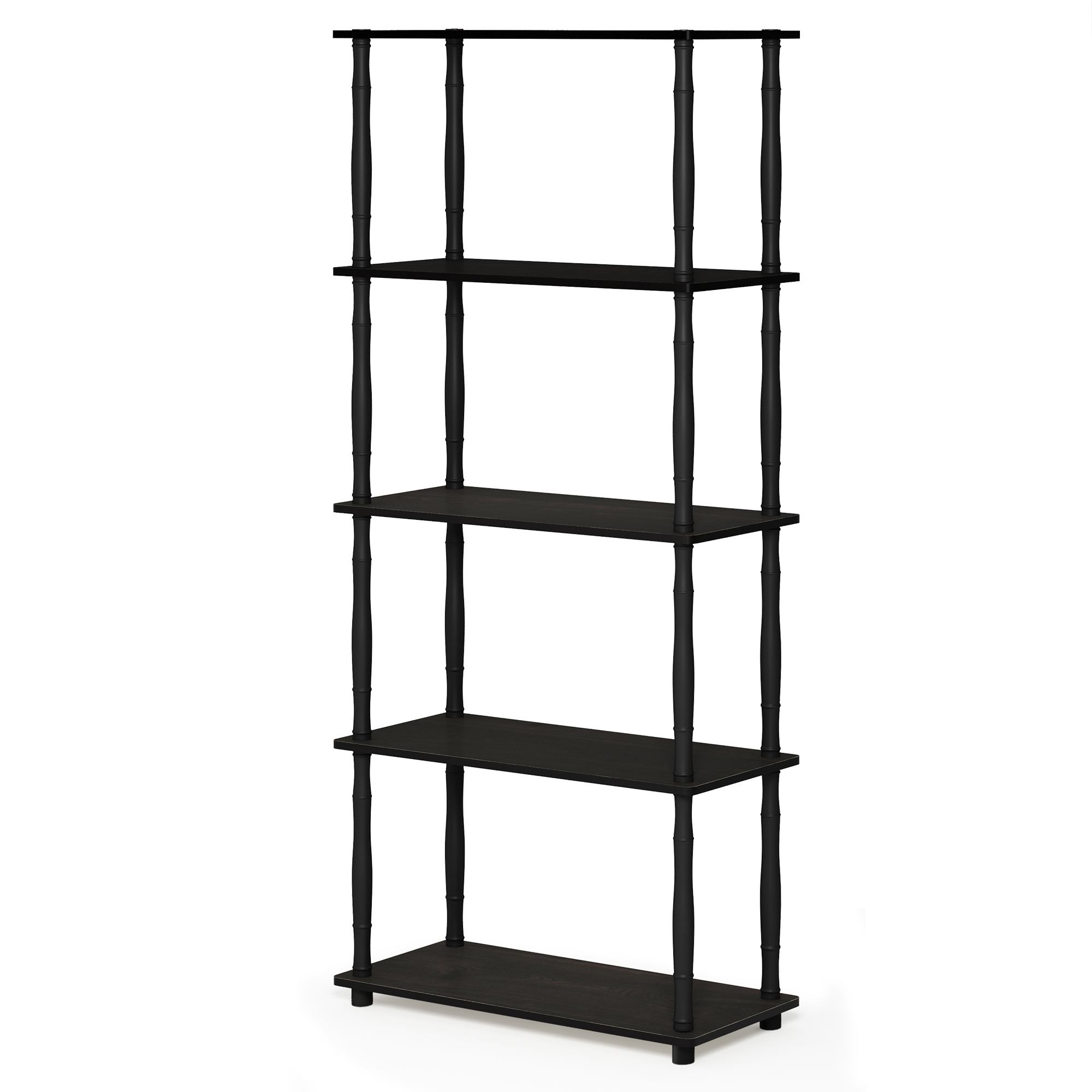 18032EX/BK Turn-N-Turn-N-Tube 5-Tier Multipurpose Shelf Display Rack with Classic Tubes  Espresso/Black