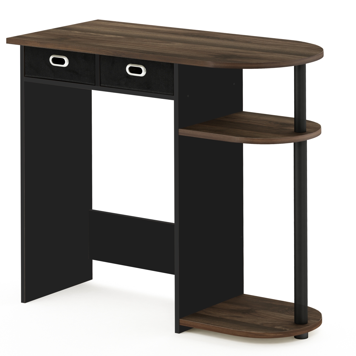 11193CWN-BK-DBR Go Green Home Laptop Notebook Computer Desk & Table - Columbia Walnut & Black & Dark Brown