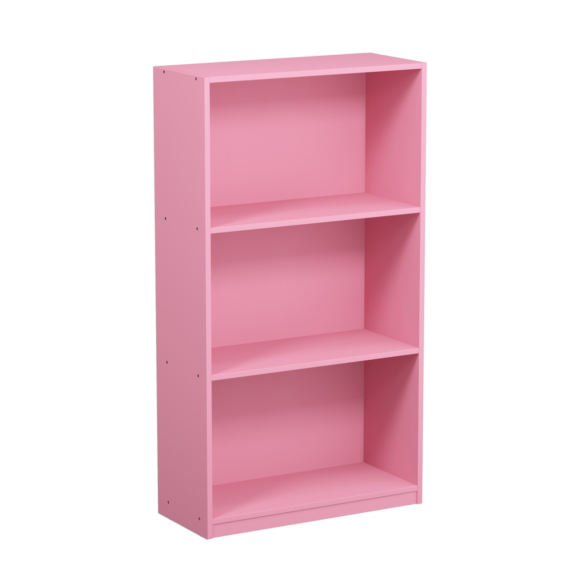 99736PI Basic 3-Tier Bookcase Storage Shelves - Pink