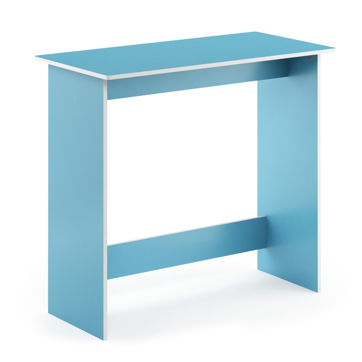14035LBL Simplistic Study Table, Light Blue & White