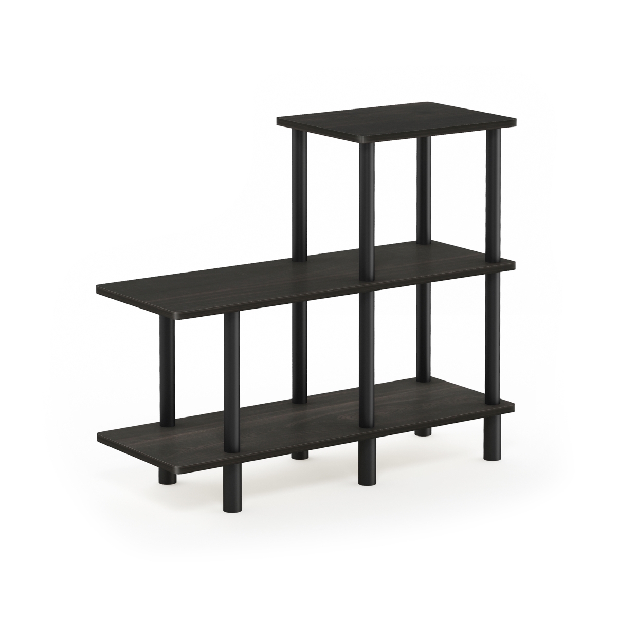 18136EX-BK Turn-N-Tube 3-Tier Cube Ladder Shelf, Espresso & Black - 31.50 x 27.83 x 11.61 in -  LRL, LR3584192