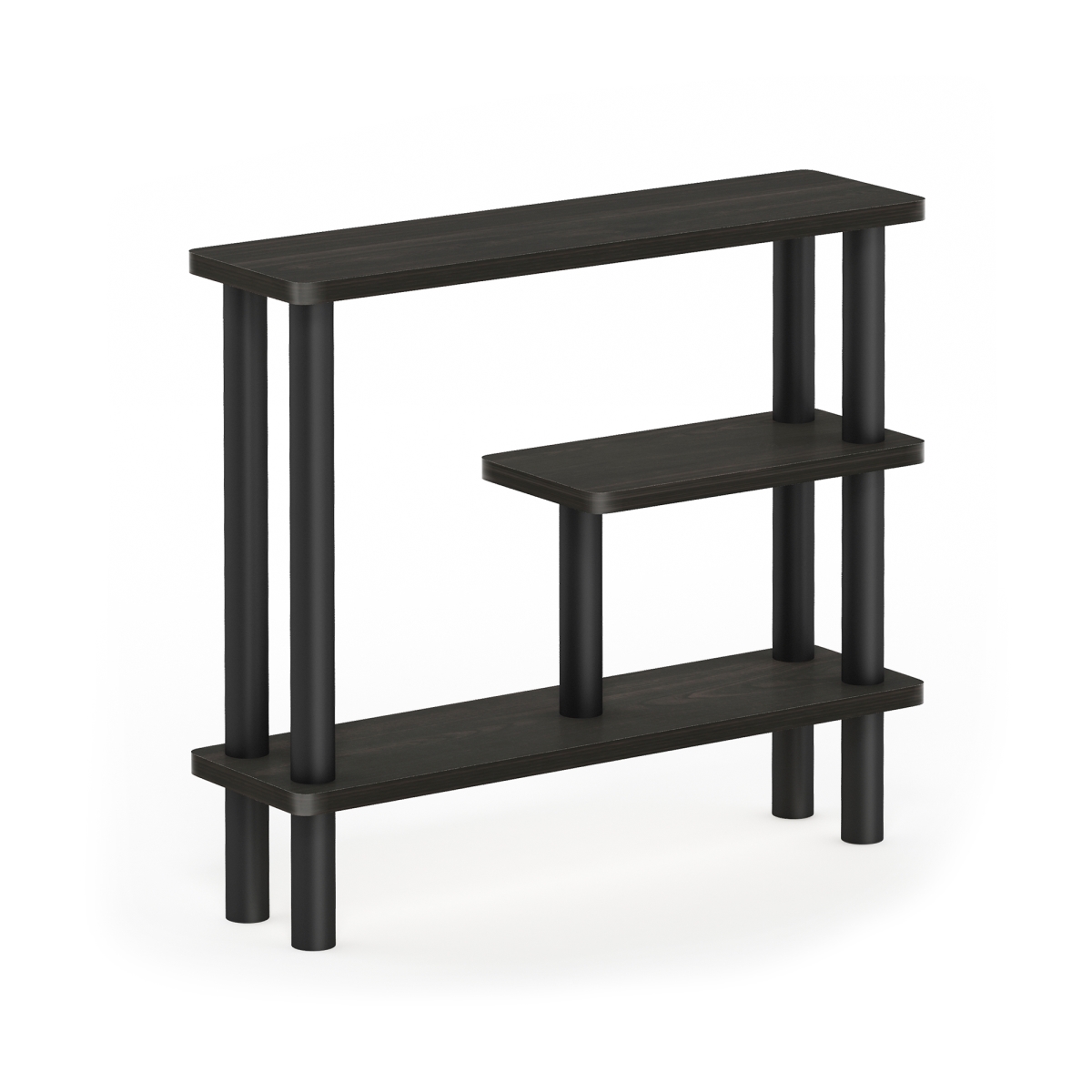 18138EX-BK Turn-N-Tube Slim Space Saving Storage Rack - Espresso & Black