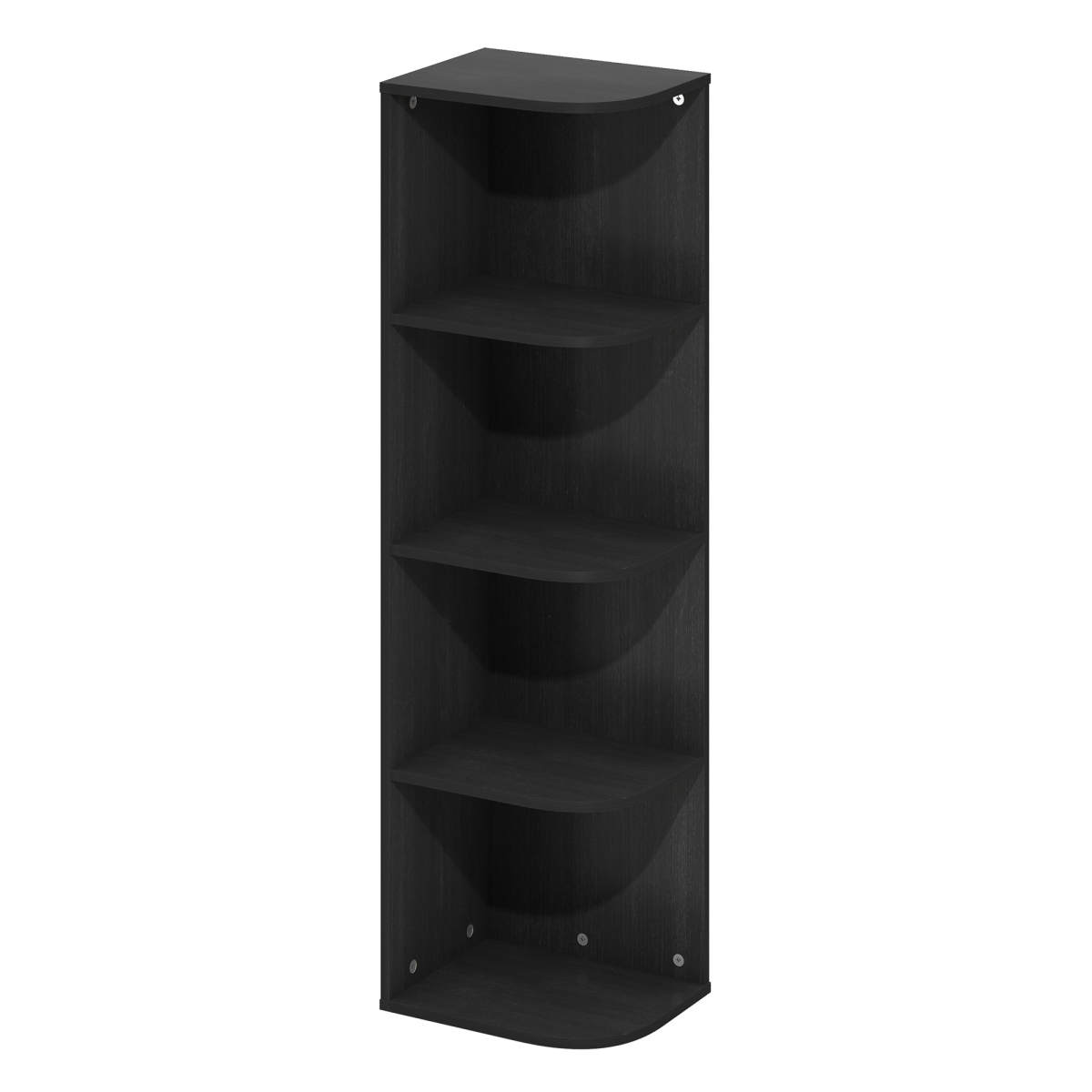 Pasir 4-Tier Corner Open Shelf Bookcase, Blackwood