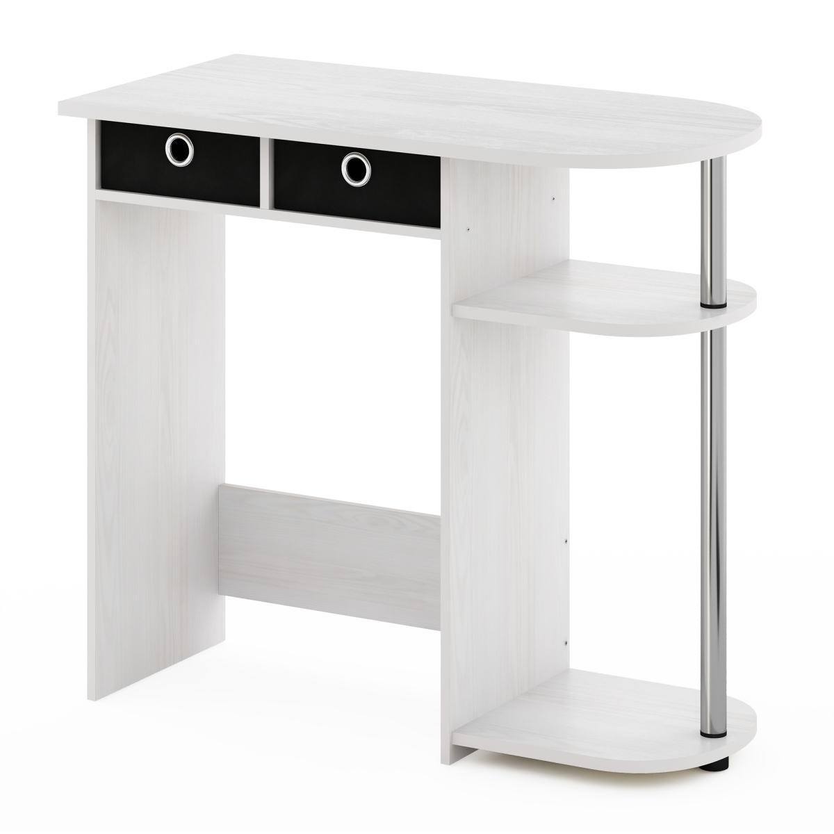 11193WOKSSBK Go Green Home Laptop Notebook Computer Desk & Table, White Oak & Stainless Steel