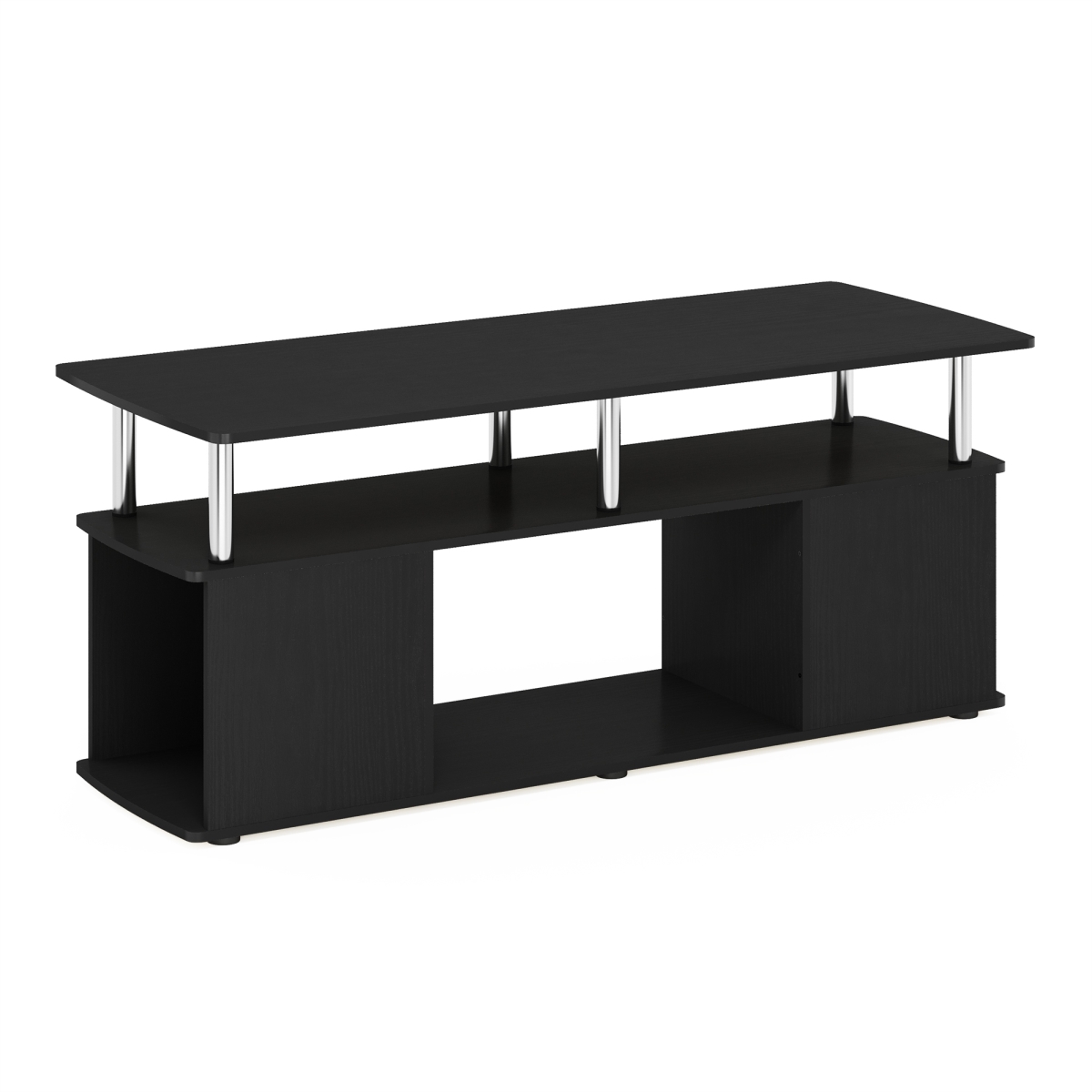 JAYA Utility Design Coffee Table, Americano & Stainless Steel Tubes