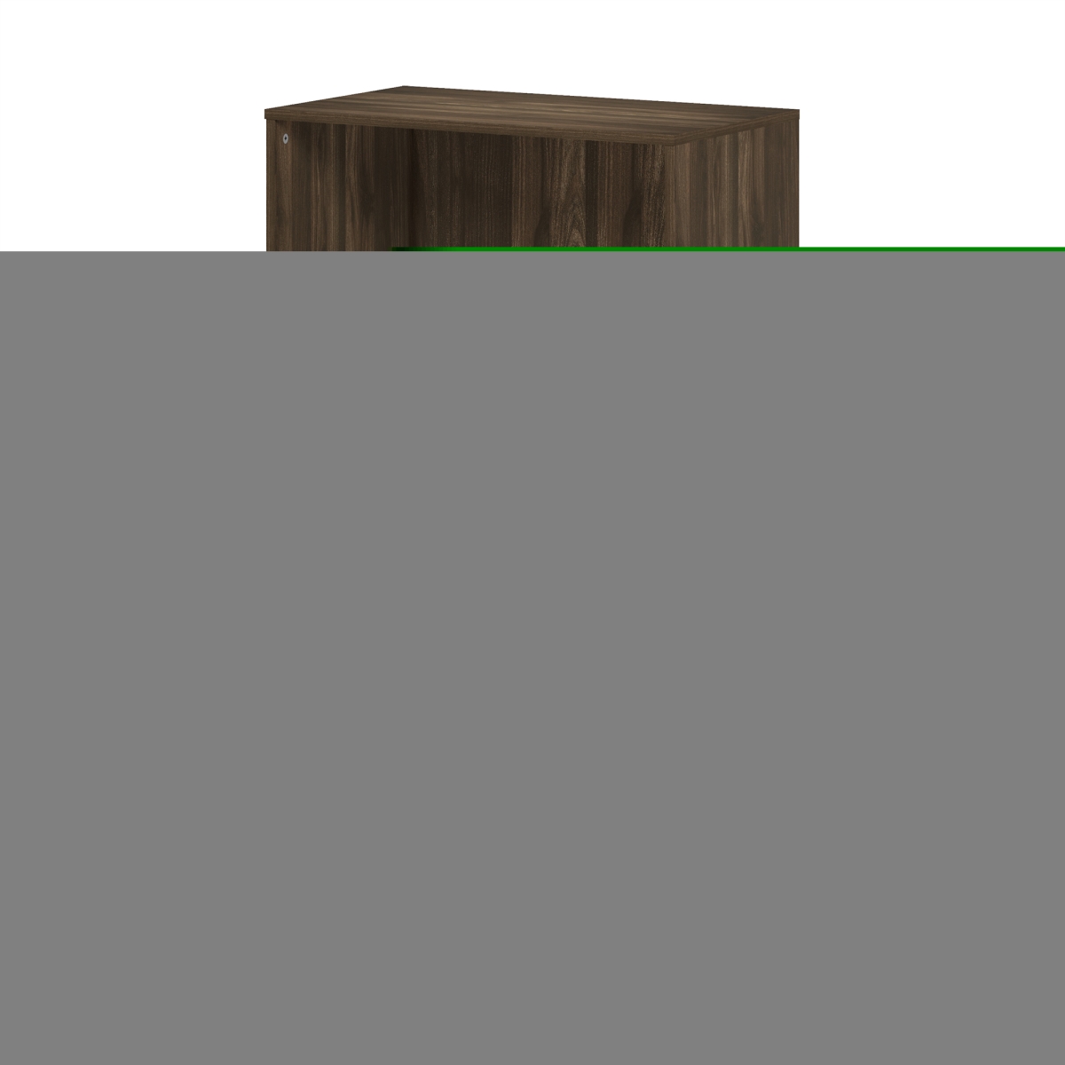 JAYA Kitchen Storage Shelf with Cabinet, Columbia Walnut