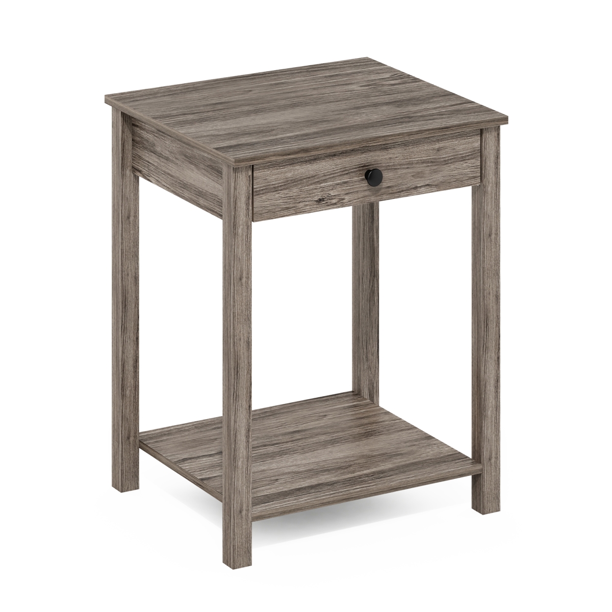 20231RO Classic Side Table with Drawer, Rustic Oak -  Furinno