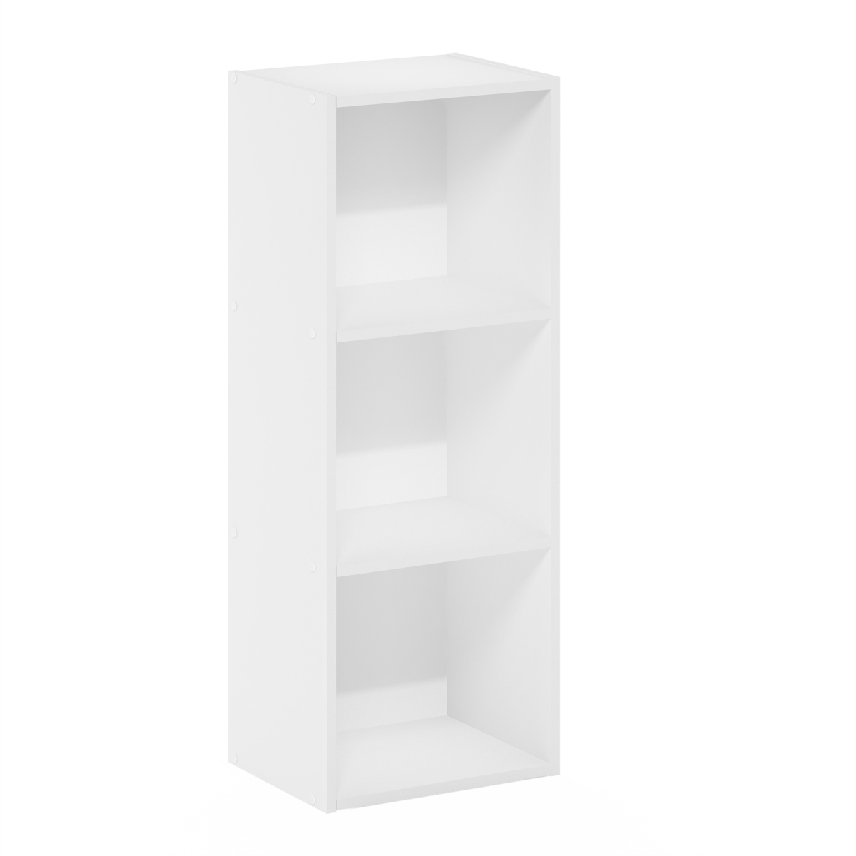 20332WH Pasir 3-Tier No Tool Assembly Open Shelf Bookcase, White