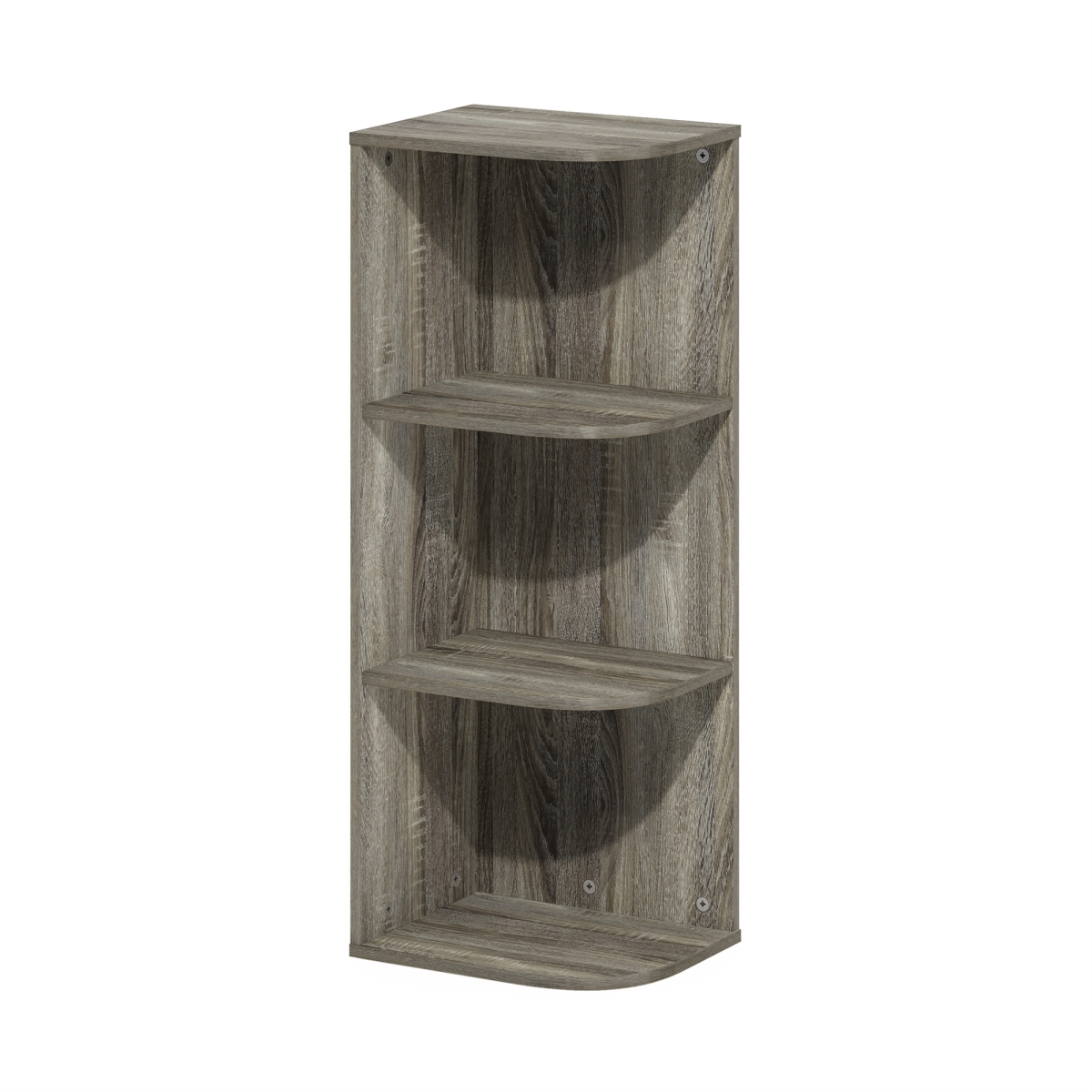 Pasir 3-Tier Corner Open Shelf Bookcase, French Oak