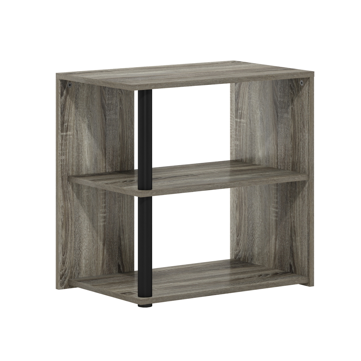 Romain 2-Tier End Table, French Oak & Black