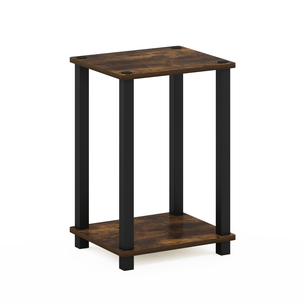 Simplistic End Table, Amber Pine & Black - Small