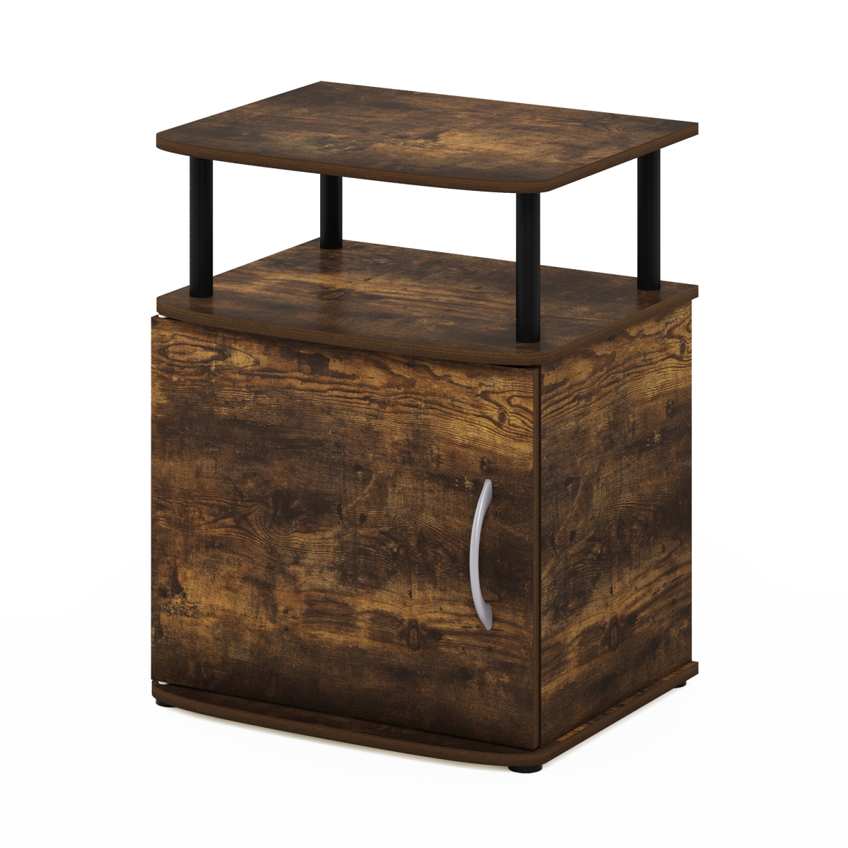 JAYA Utility Design End Table, Amber Pine & Black