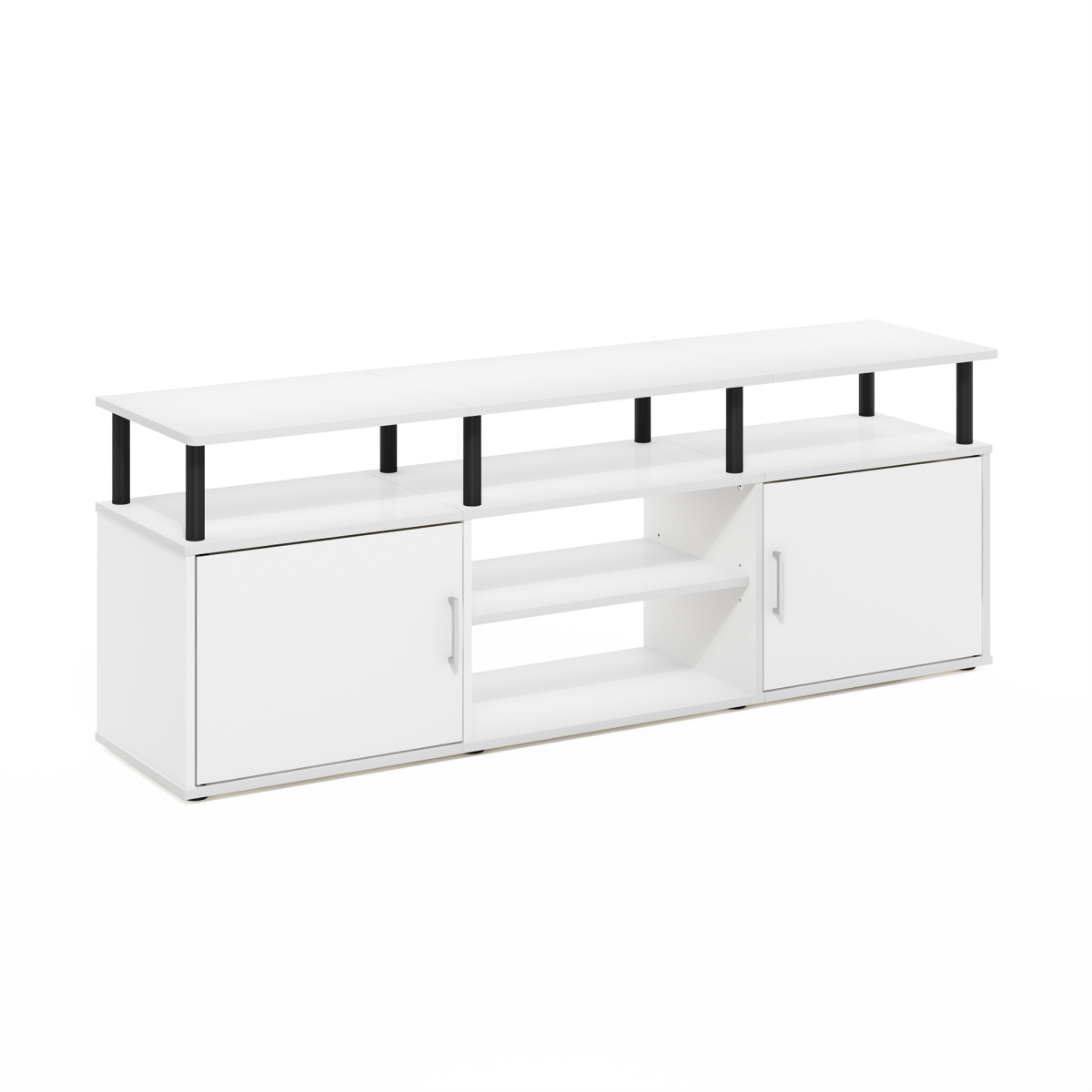 Jensen TV Stand for TV up to 70 in., Solid White & Black