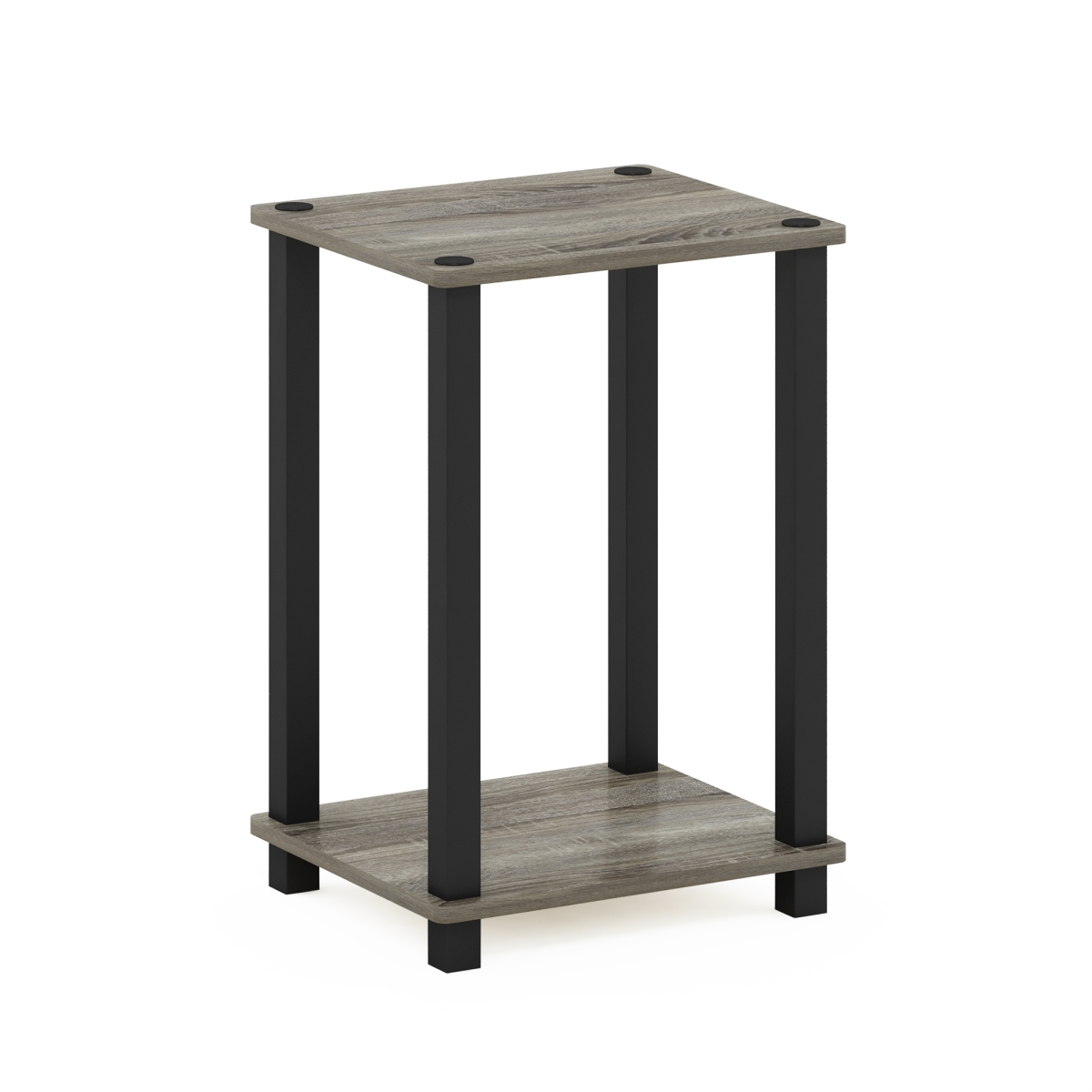 Simplistic End Table, French Oak & Black - Small