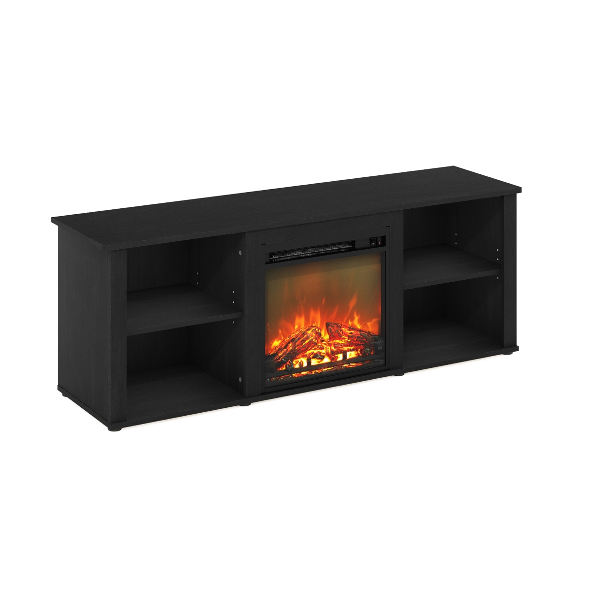 60 in. Classic TV Stand with Fireplace, Americano