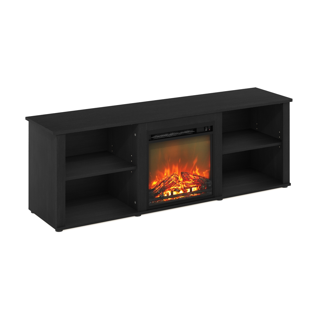 70 in. Classic TV Stand with Fireplace, Americano