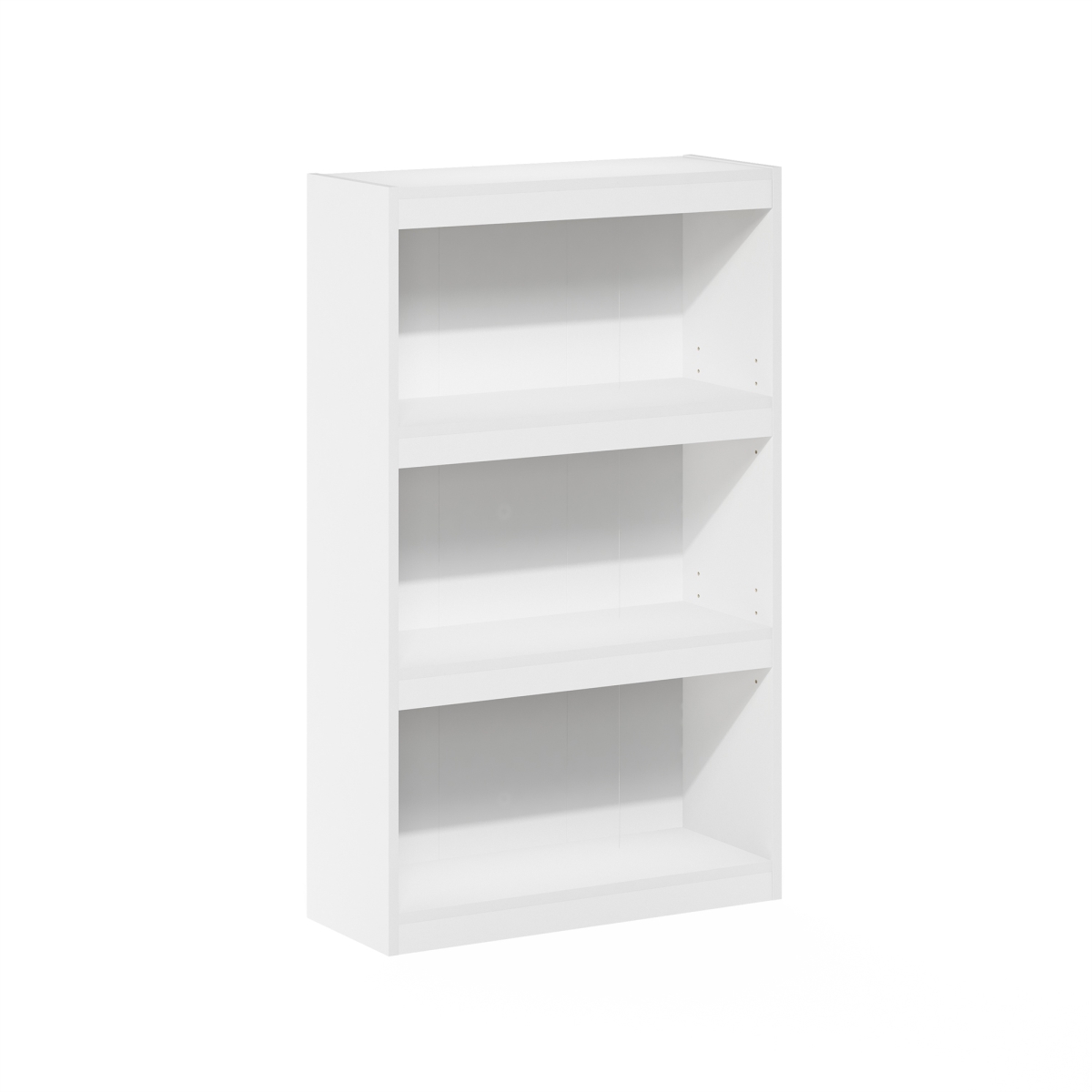 JAYA Enhanced Home Bookcase 3-Tier Adjustable Bookshelf, White