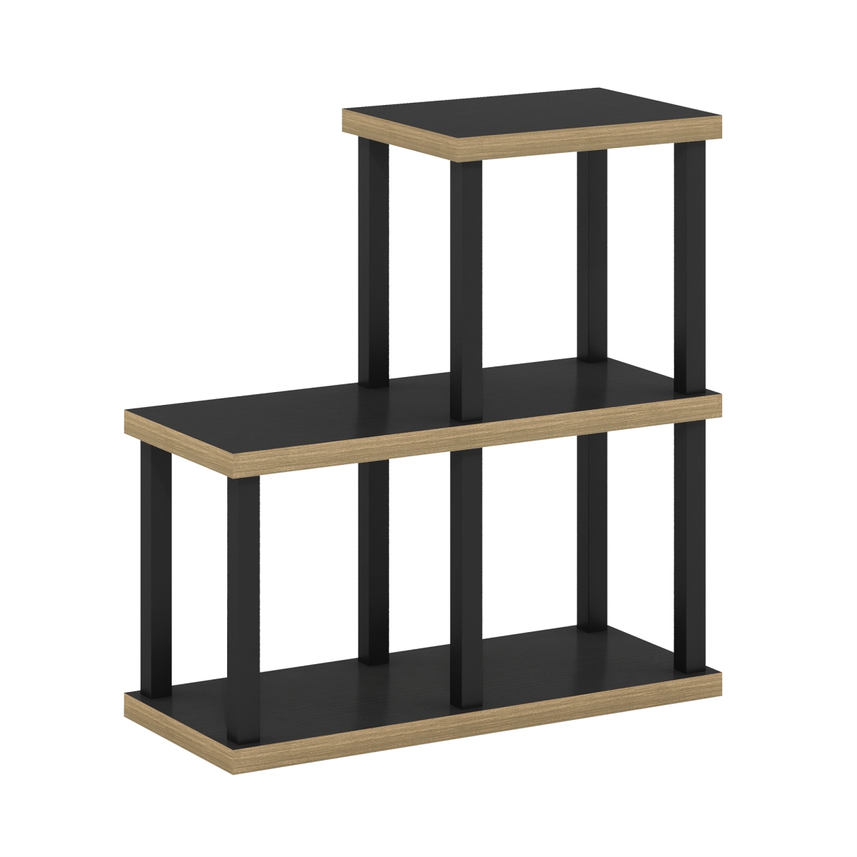 Turn-N-Tube No Tools 3-Cube Decorative Display Shelf, Americano & Black