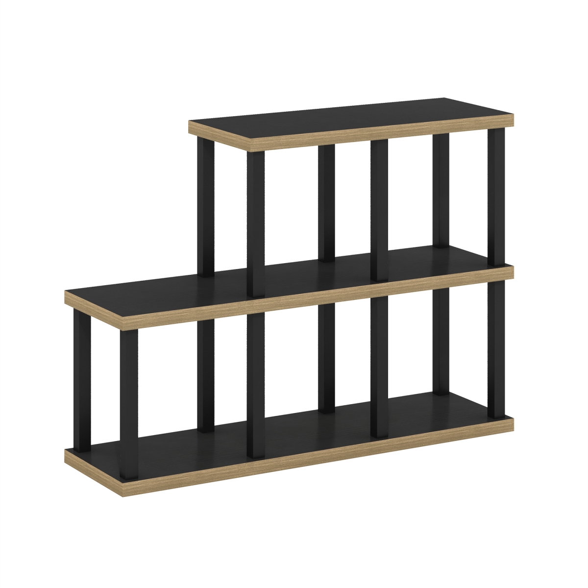 Turn-N-Tube No Tools 5-Cube Decorative Display Shelf, Americano & Black