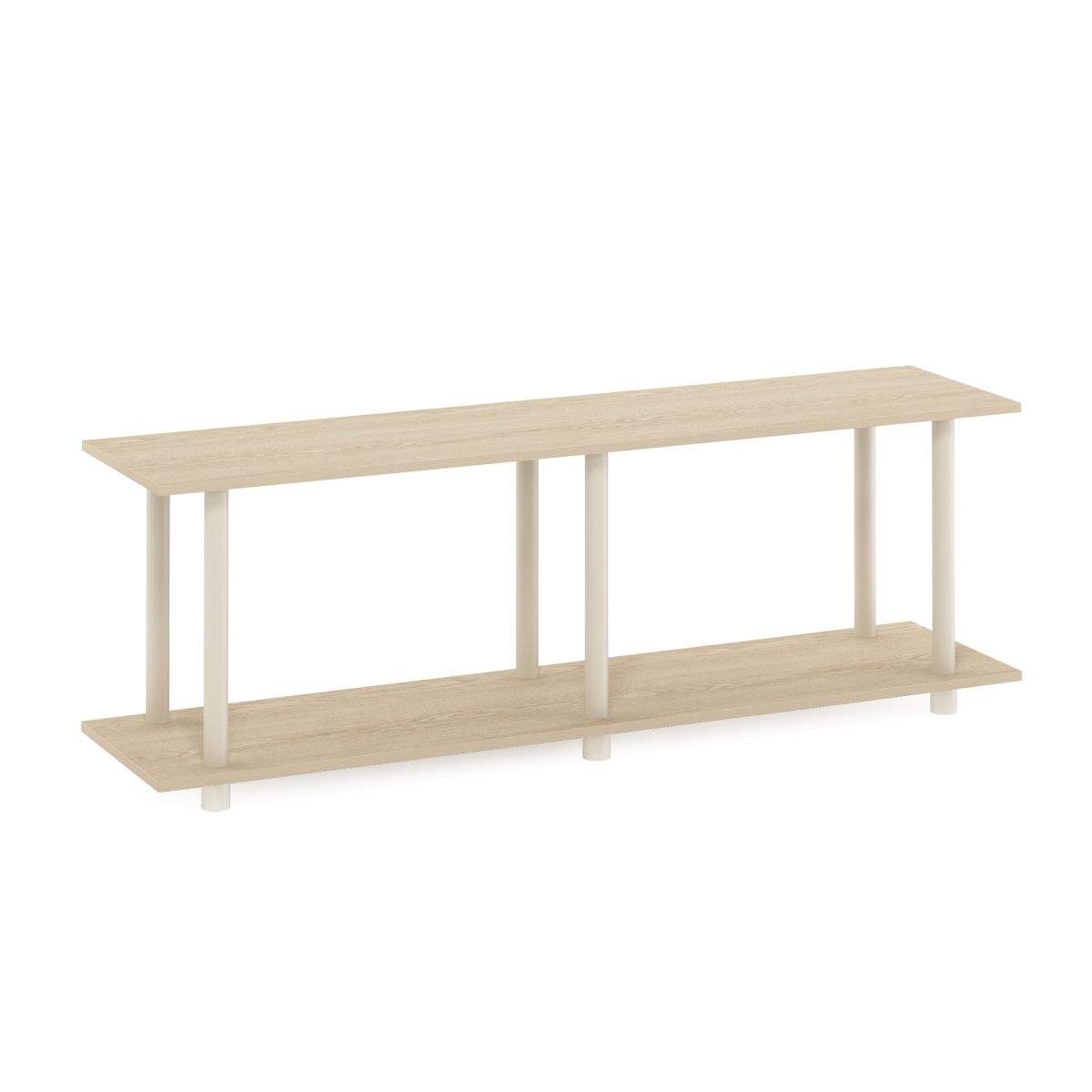 Turn-N-Tube No Tools Modern Rectangle Side Table, Bauhaus Oak & Beige