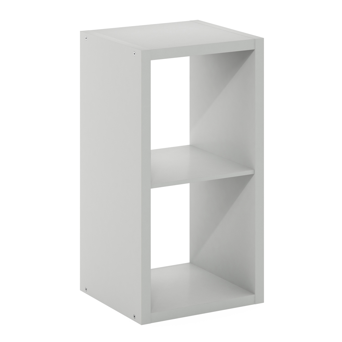 Picture of Furinno LU22003LG Cubicle Open Back Decorative Cube Storage Organizer - 2-Cube, Light Grey
