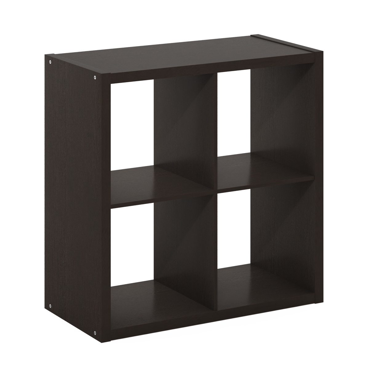 Picture of Furinno LU22004DOK Cubicle Open Back Decorative Cube Storage Organizer - 4-Cube&#44; Dark Oak