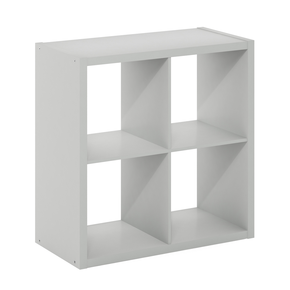 Picture of Furinno LU22004LG Cubicle Open Back Decorative Cube Storage Organizer - 4-Cube, Light Grey